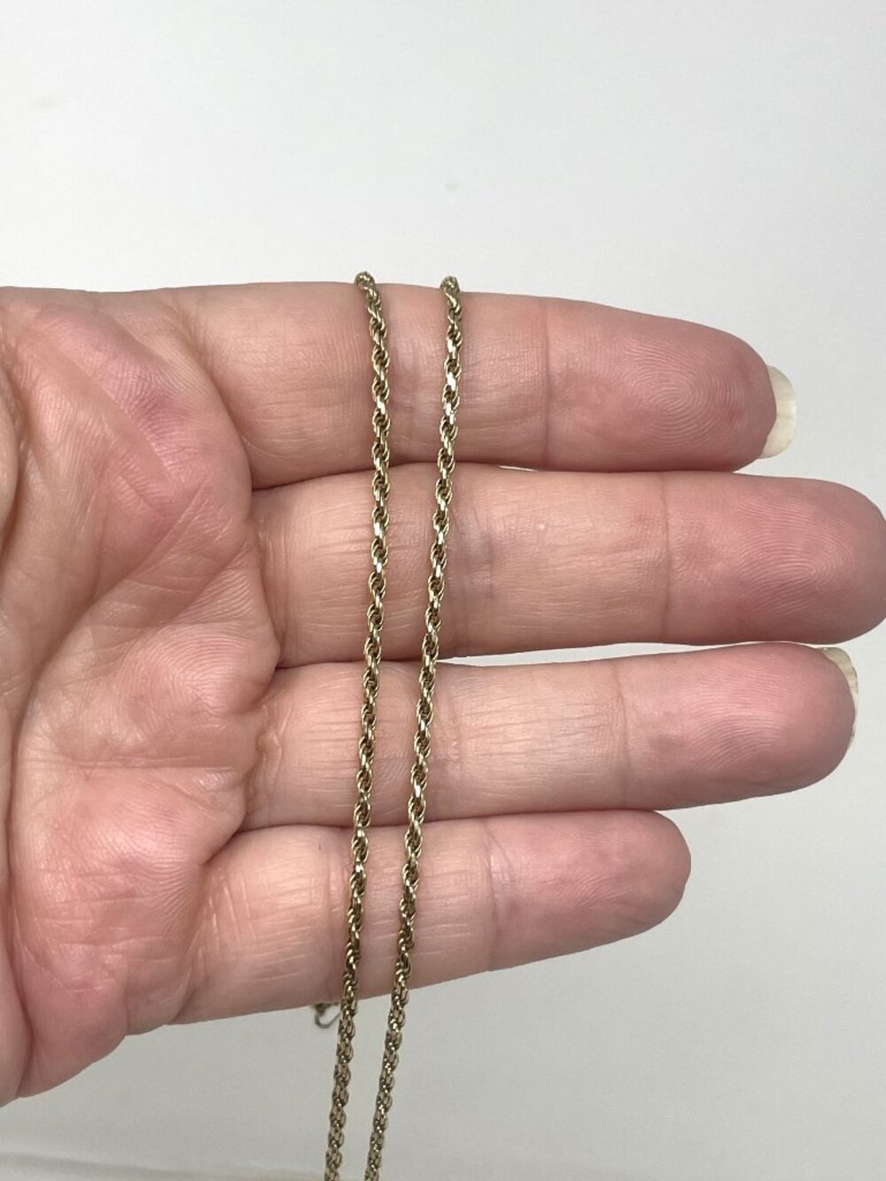 Vintage 14K Gold Nugget Cross Pendant Necklace - Picture 2 of 6